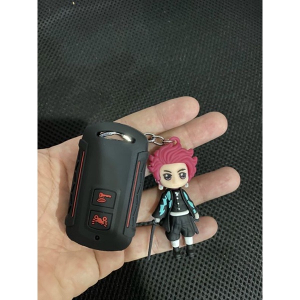 0Bao bọc Remote 2 nút Smartkey Honda tặng kèm móc khoá hoạt hình 3D