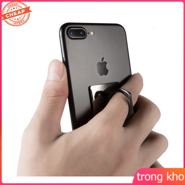 Nhẫn đỡ kim loại xoay 360 độ thông dụng thích hợp cho điện thoại iPhone Samsung