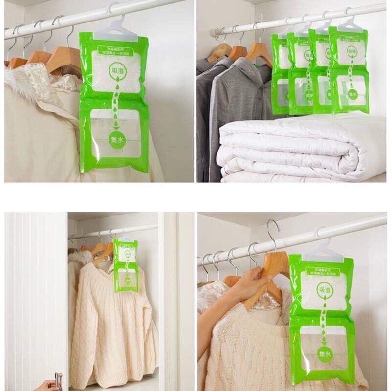 Túi hút ẩm 2 ngăn chống ẩm mốc có móc treo đa năng siêu hút ẩm cực tốt