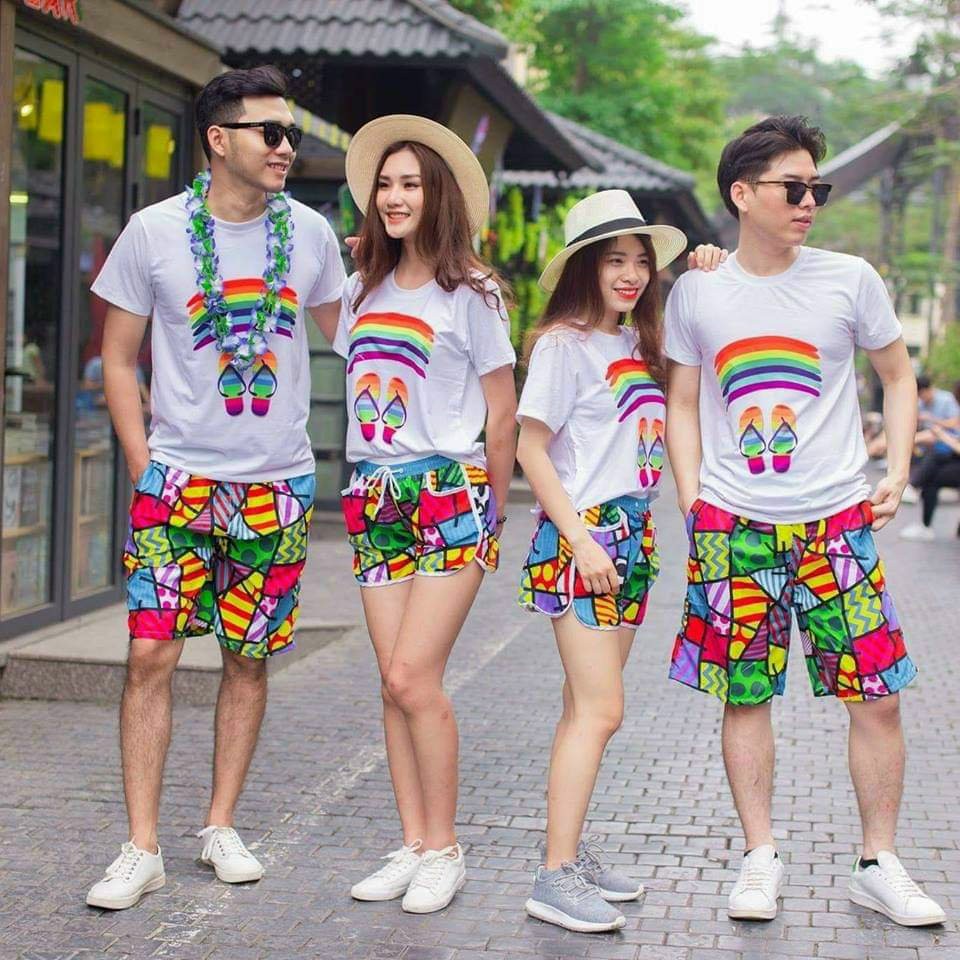 Bộ đi biển, đồ nhóm, đồ gia đình, teambuilding, 4 MẪU ĐẸP