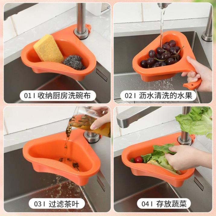 Rổ Nhựa Gắn Bồn Rửa Hình Thiên Nga, Khay Lọc Rác Bồn Rửa Chén Tiện Dụng MS88302