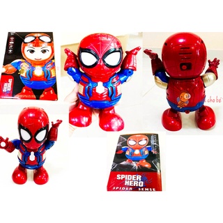 đồ chơi iron man (nhảy theo nhạc) người nhện spider man nhay