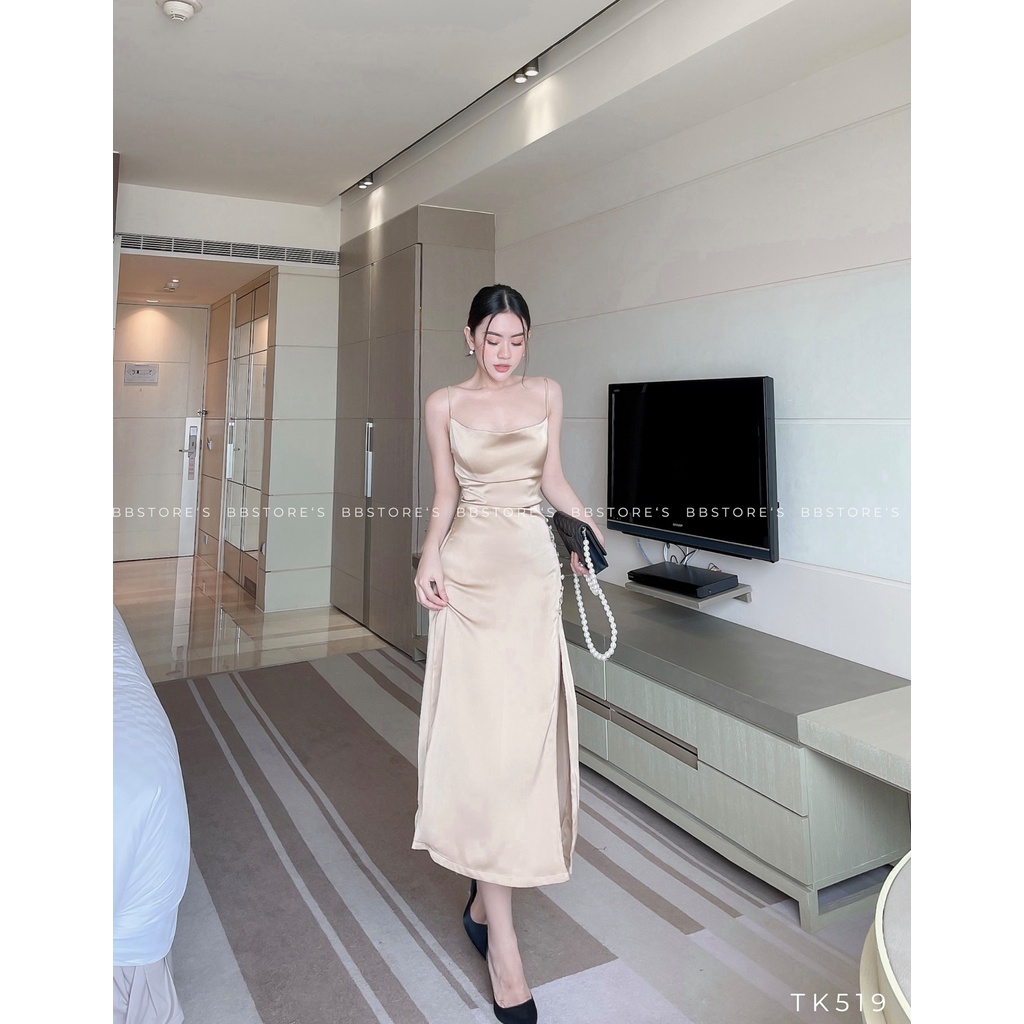 [BBSTORE'S] Đầm Hai Đây Lụa Lillaa Dress - TK519