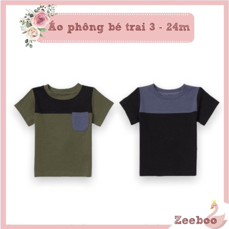 Áo phông cộc tay xuất dư mùa hè cho bé trai từ 0-24 tháng, chất liệu cotton 100%, thấm hút mồ hôi, short sleeve t-shirt