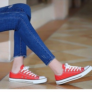 Giày CV Đỏ Tươi Cổ Thấp Nữ