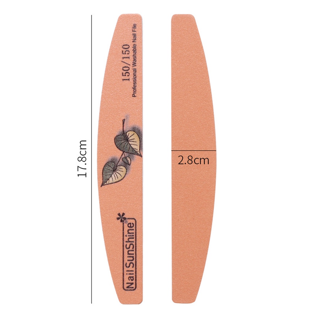 Set 5 Dũa Móng Tay Mặt Nhám Họa Tiết Lá Cây Bán Sỉ