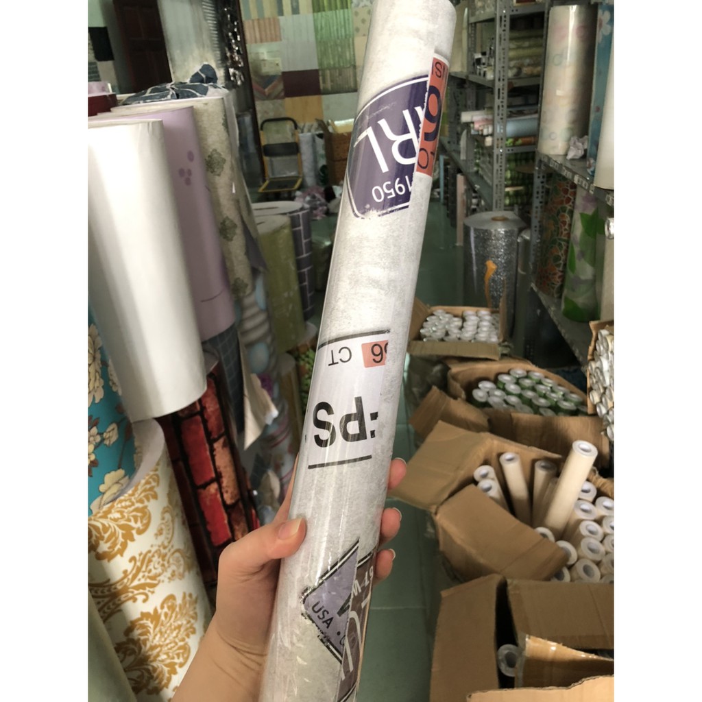 [Mã LIFEHLDEC giảm 10% đơn 99k] 1m Giấy dán tường khổ rộng 45cm - họa tiết biển số | BigBuy360 - bigbuy360.vn