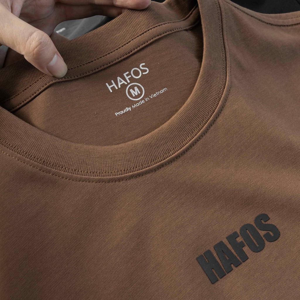 Áo thun unisex HAFOS DEV vải Cotton phom rộng dành nam nữ