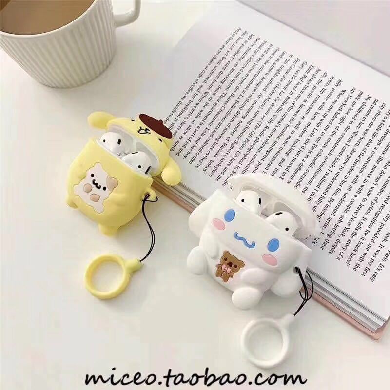 Vỏ bảo vệ hộp sạc tai nghe bluetooth hoạt hình xinh xắn thích hợp cho Airpods 1 / 2