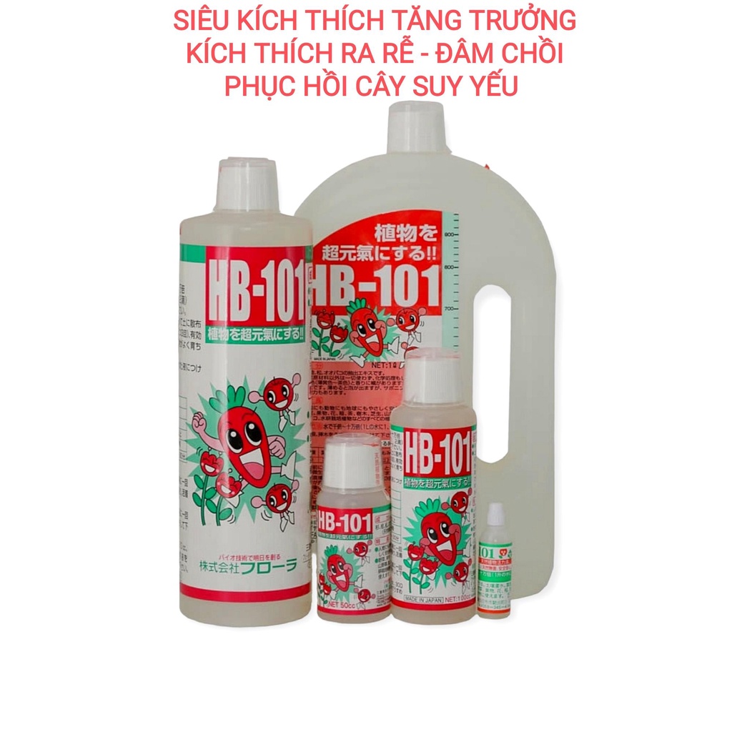 HB - 101 Siêu kích rễ,đâm chồi, phục hồi cây yếu, cứu cây suy. Siêu tăng trưởng cây trồng - Hàng Nội địa Nhật Bản