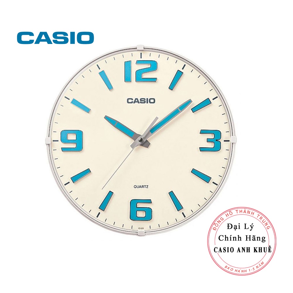 Đồng hồ treo tường Casio cỡ lớn IQ-63-7DF có dạ quang