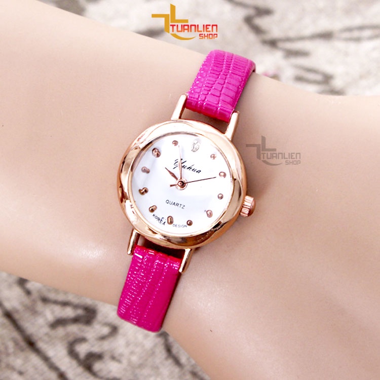 Đồng Hồ Nữ Chính Hãng Dây Da Yuhao 6305 Chống Nước Chống Xước