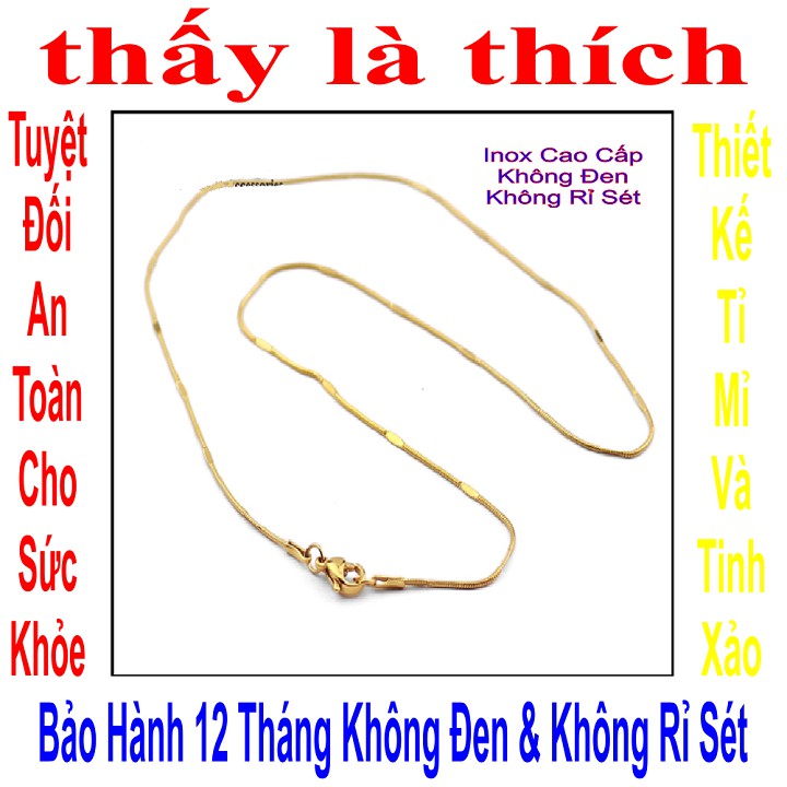 Dây chuyền vàng cho bé trai kiểu ô vuông chữ nhật - An toàn cho trẻ - Cam kết 1 đổi 1 nếu hoen, gỉ sét