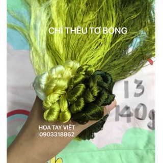 Set chỉ thêu tơ bóng làng nghề số 13 ( 120gam)