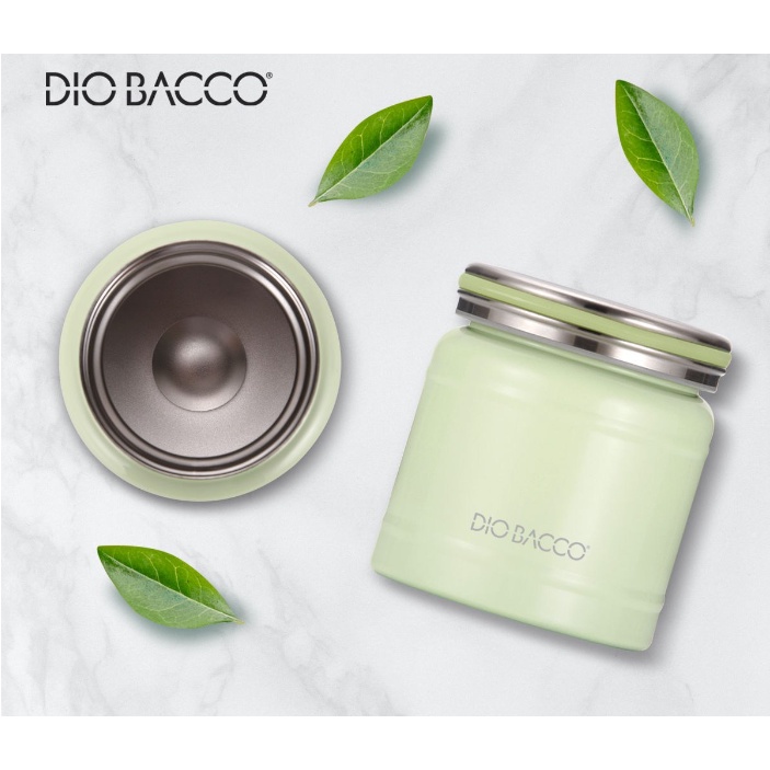 Hộp đựng cháo, thức ăn giữ nhiệt nóng lạnh màu pastel Dio Bacco 300ml, 450ml