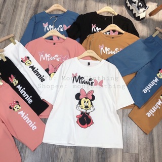 Set áo chuột Minnie kèm quần ngố.