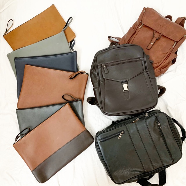 Balô da nam nữ Leather backpack