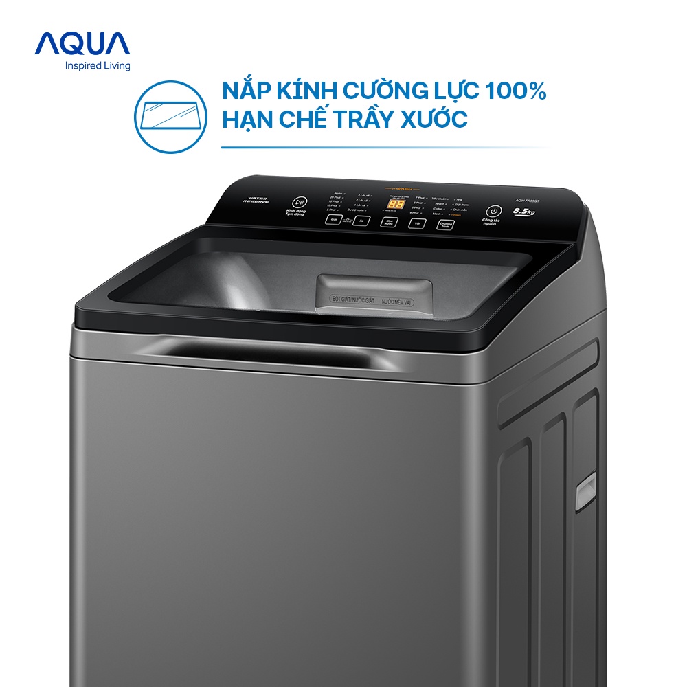 Freeship Toàn Quốc - Máy giặt cửa trên Aqua 8.5kg AQW-FR85GT.S