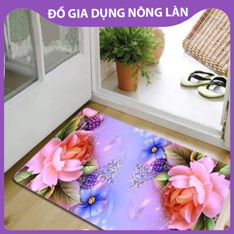 Thảm lau chân in hình 3d cực hot (giao màu ngẫu nhiên) NL Shop