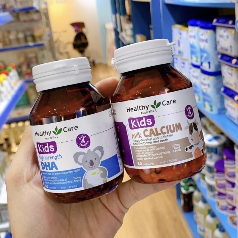 BỘ ĐÔI CANXI MILK VÀ DHA HEALTHY CARE MẪU MỚI