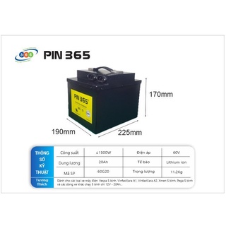 Pin xe máy điện 60V