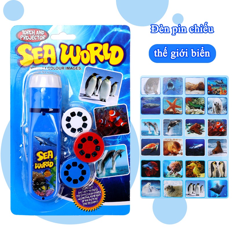 Đèn pin chiếu hình ảnh cho bé thoả thích khám phá động vật, khủng long, phương tiện,... | Shopee Việt Nam