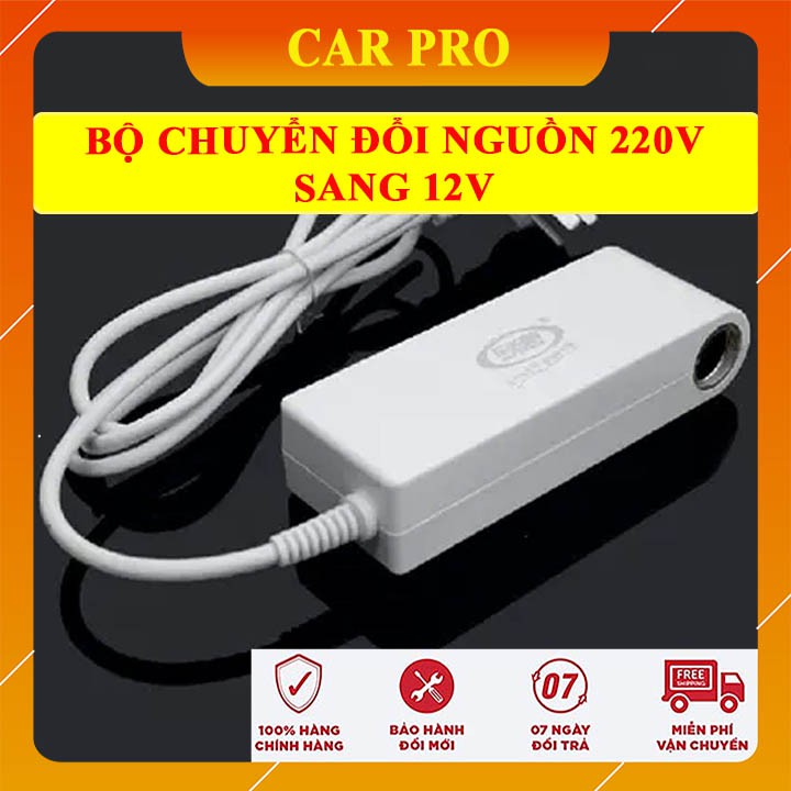 Adapter đổi nguồn điện cao cấp 220V- 12V 120W 10A đầu cắm ô tô màu trắng 220V sang 12V chân tẩu - CAR PRO