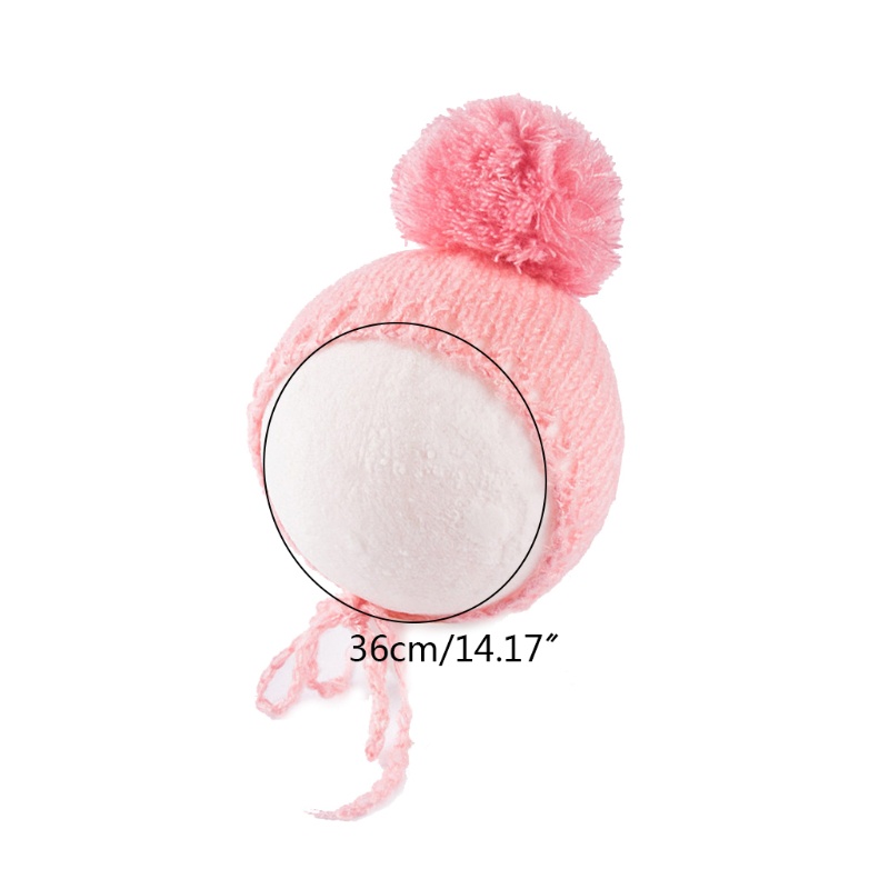 Mũ Len Beanie Dệt Kim Giữ Ấm Làm Phụ Kiện Chụp Ảnh Cho Bé Sơ Sinh