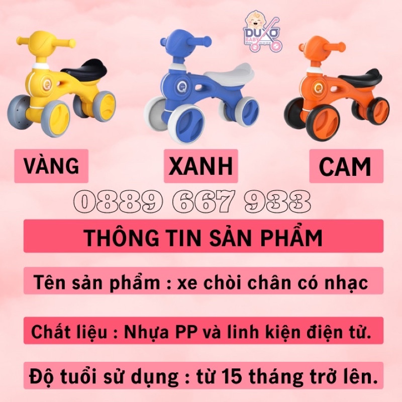 Xe chòi chân cho bé cao cấp có nhạc và đèn