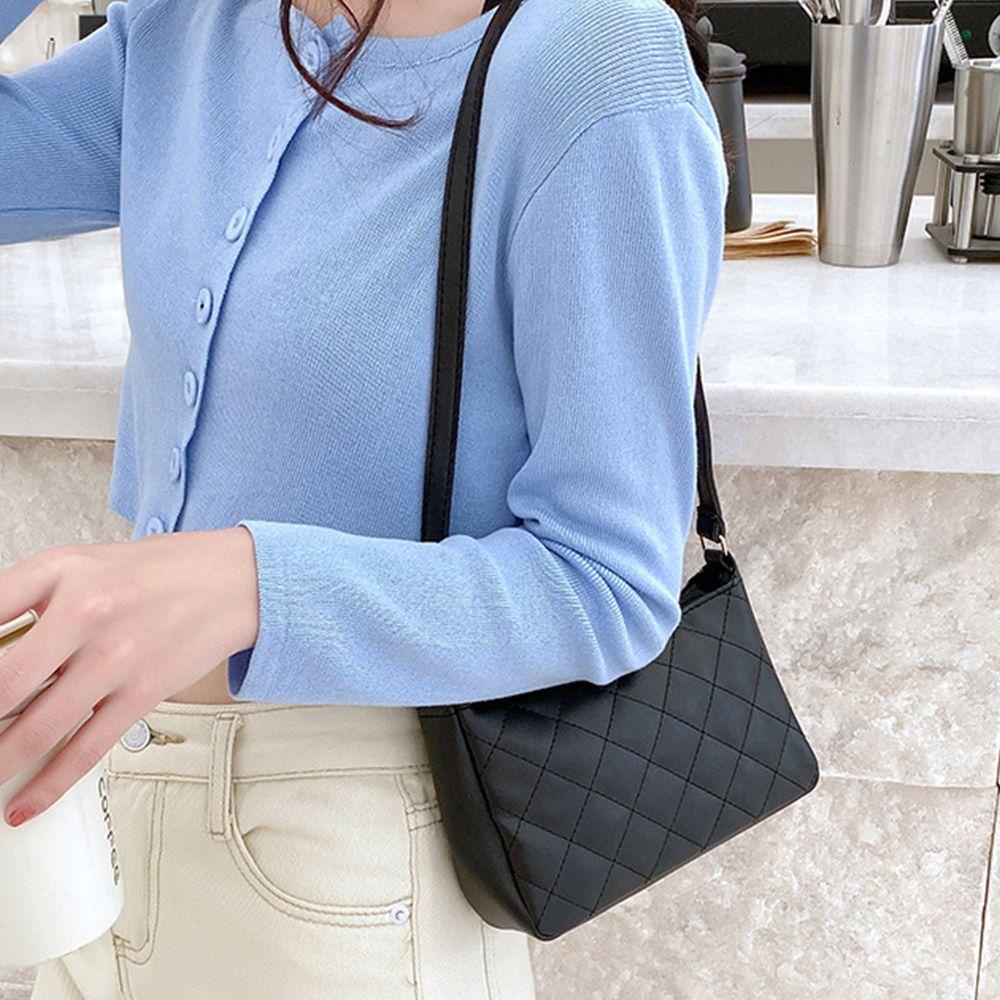 Túi Da PU Đeo Dưới Cánh Tay 26EDIE Họa Tiết Hình Học Dễ Phối Đồ Cho Nữ