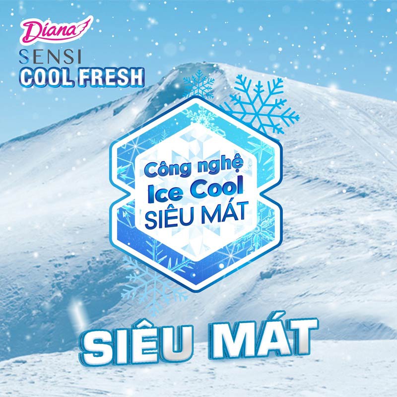 Băng Vệ Sinh Diana Sensi Cool Fresh 23cm Siêu Mỏng Cánh 20 Miếng