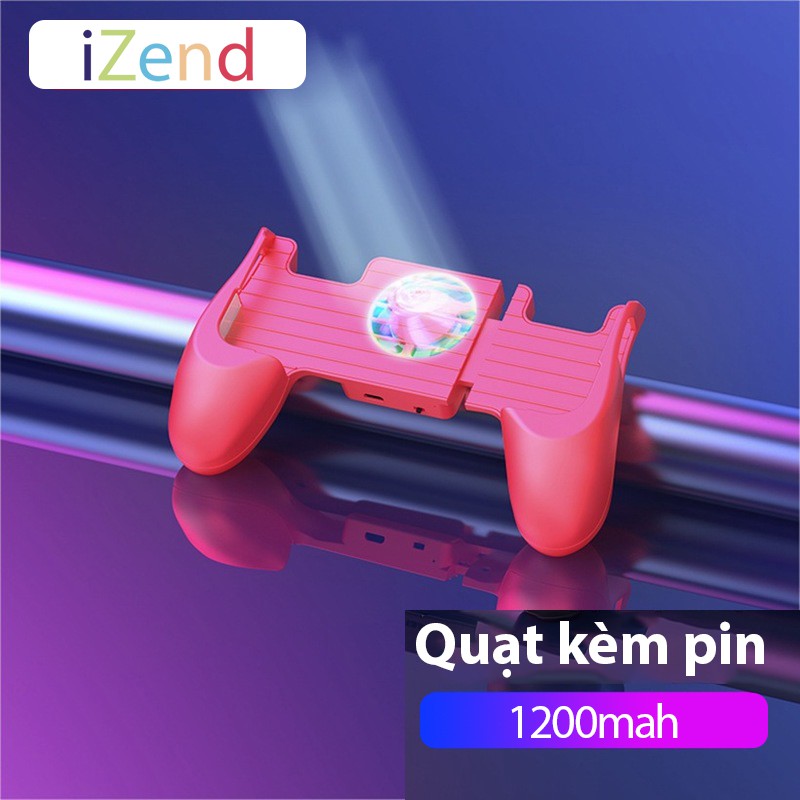 Tay cầm chơi game có quạt tản nhiệt chạy đèn led 7 màu MK Phù hợp gắn nút chơi PUBG