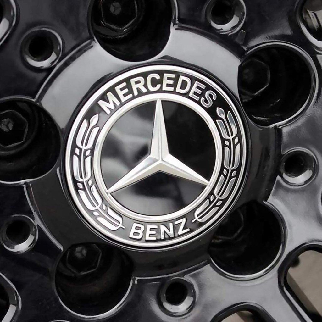 Logo Chụp Mâm Bánh Xe Ô Tô Mercedes Benz Đường Kính 75mm