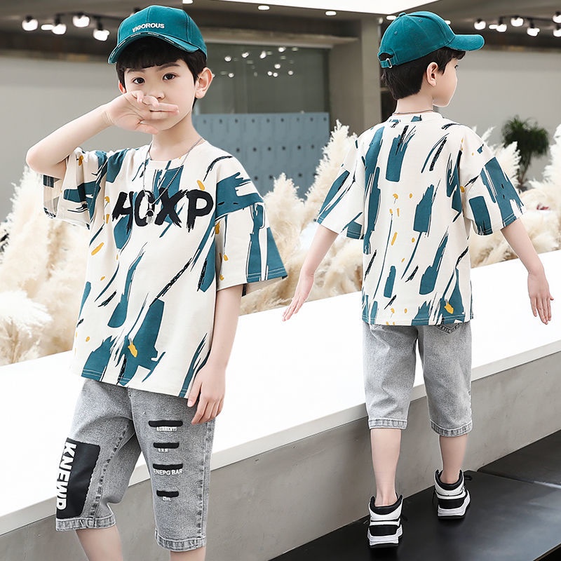 Bộ Đồ Thời Trang Mới Cho Bé Trai 2022 Tay Ngắn