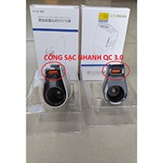 Tẩu sạc huyndai 1 tẩu tròn và 3 USB Sạc nhanh Qc 3.0 có đèn led báo điện ac quy