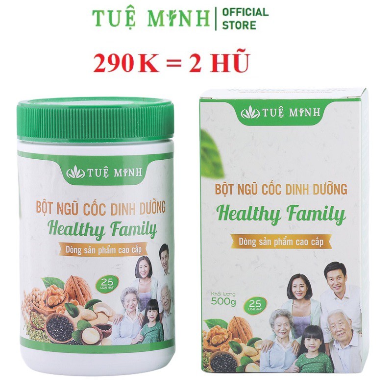 Bột ngũ cốc cao cấp Tuệ Minh, lợi sữa,  tăng cân, giảm cân, hạt organic 1 Kg (02 hộp)