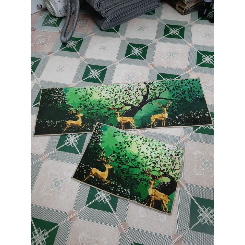 Mẫu Mới 2022 Xả kho Bộ 2 thảm bếp 3d sang chảnh