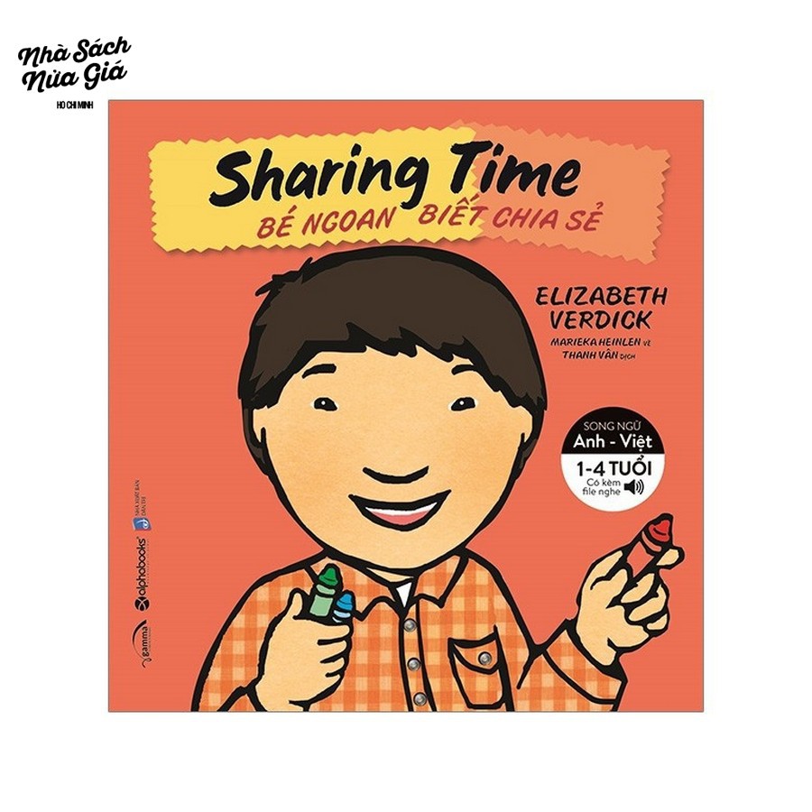 Sách bộ song ngữ kỹ năng sống cho bé - sharing time - bé ngoan biết chia sẻ