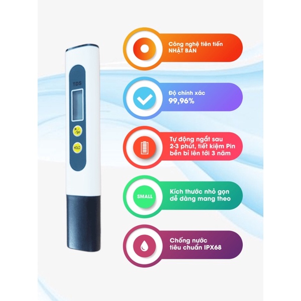 BÚT TDS ĐO DUNG DỊCH TRỒNG RAU THỦY CANH TDS-2 METER