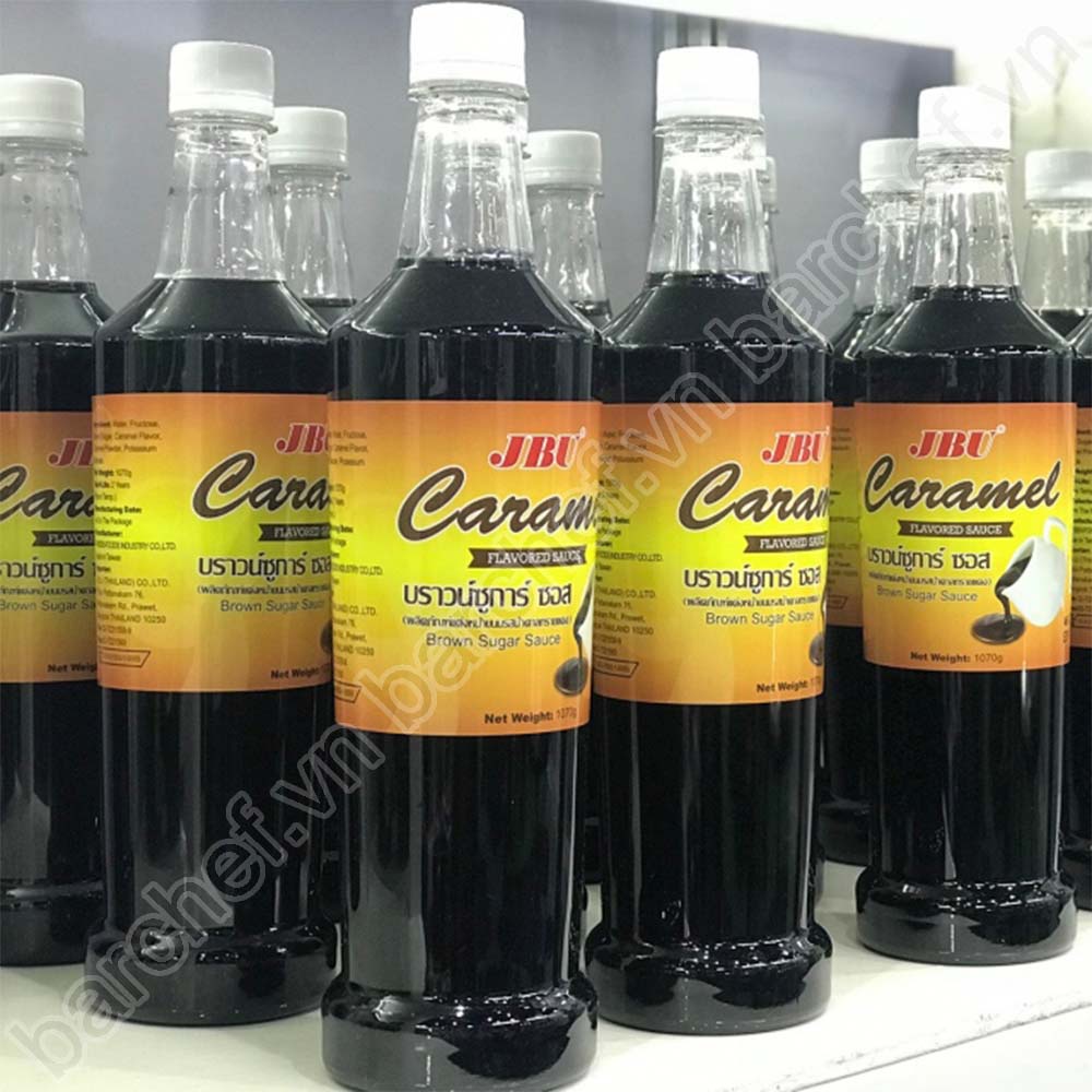 Siro Đường đen JBU (Caramel brown sugar sauce) - chai 1070g