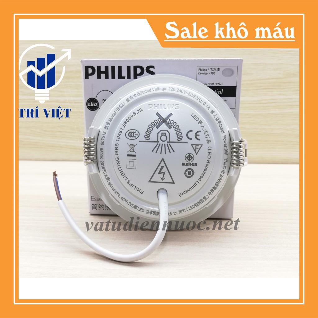 Đèn led âm trần Philips 9W 59521 MARCASITE 100 Chính Hãng