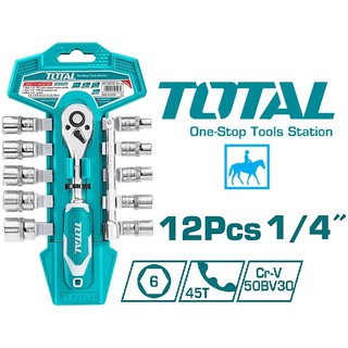 TOTAL Bộ cờ 12 lê lực và đầu tuýp THT14114126 Điện Sài Gòn