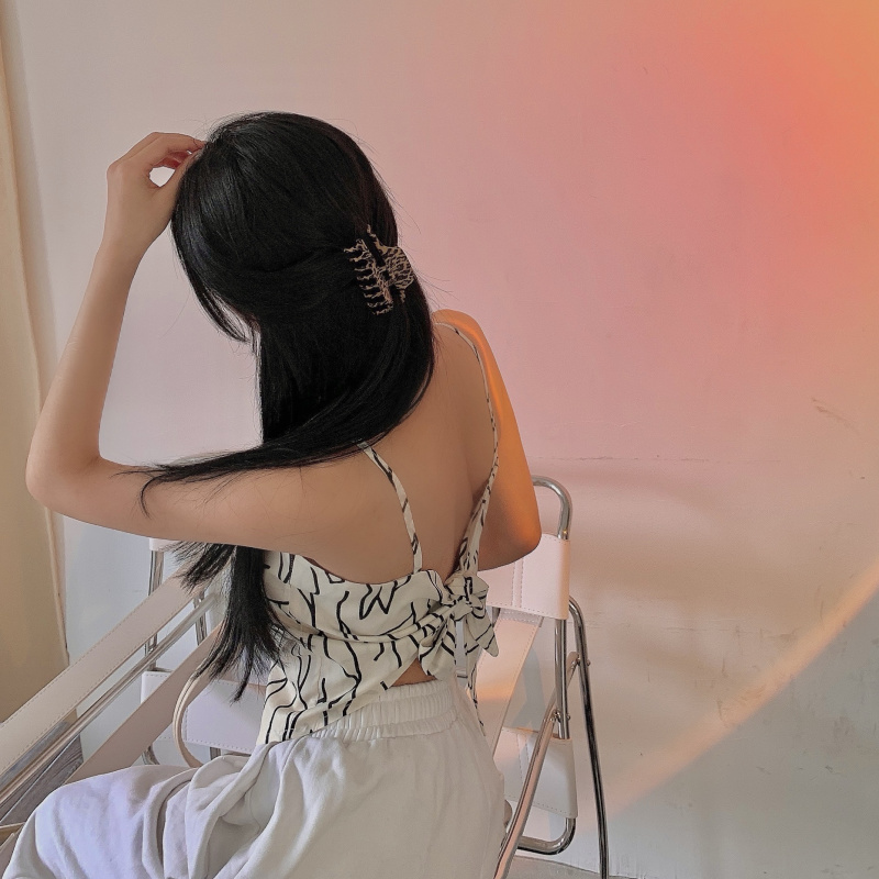 Áo Hoạ Tiết Kẻ Sọc Phối Nơ Thiết Kế Độc Đáo Cho Bạn Gái