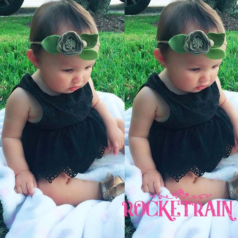 Áo váy liền thân thiết kế phối ren đặc sắc dành cho bé gái sơ sinh 0-18 tháng tuổi