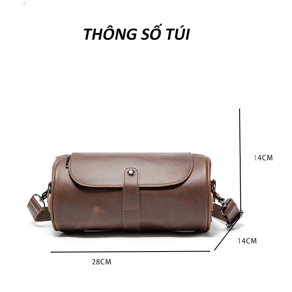 Túi Trống Da PU Mini TC03 Túi Thể Thao Nam Nữ Đeo Chéo Thời Trang Hàn Quốc Túi Da Nam Đa Năng Nhỏ Gọn Tiện Lợi KoKa Shop