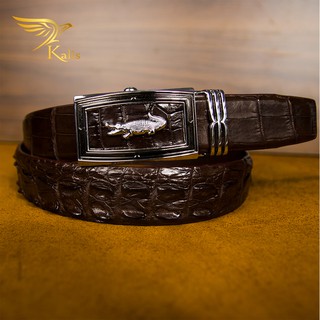 Thắt Lưng Nam Da Cá Sấu Thật Cao Cấp Chính Hãng KALIS Dây Lưng Nịt Nam Đẹp Da Thật Thời Trang Độc Lạ Khóa Tự Động