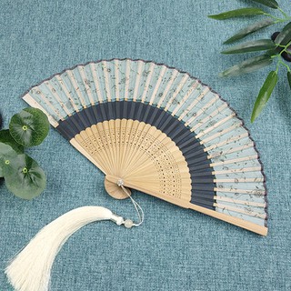 Quạt Quạt quạt gấp nhỏ cổ điển với cùng một đoạn, quạt Quạt Quạt quạt Quạt quạt Quạt quạt Quạt quạt Quạt trống, giấy lụa