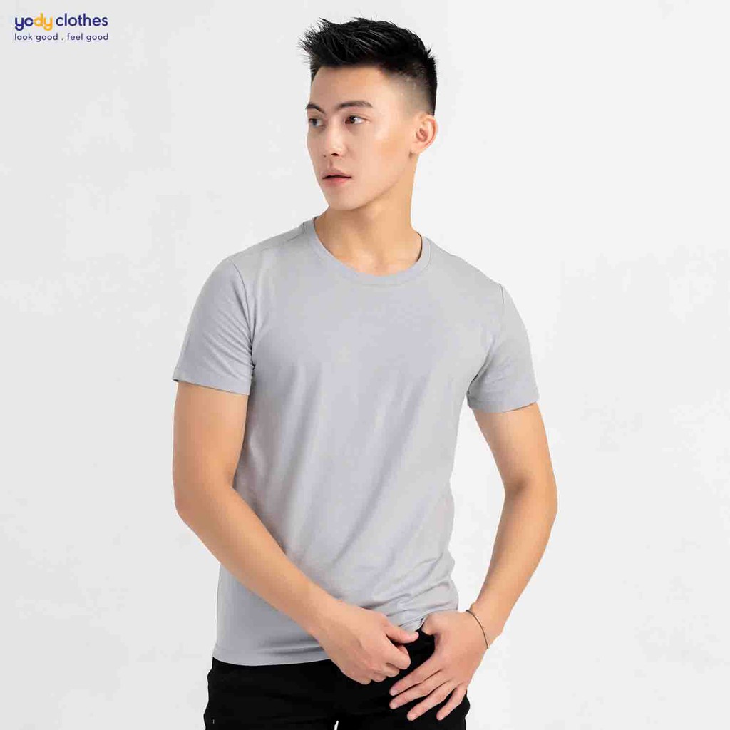 Áo thun nam trơn YODY cổ tròn chất liệu cotton mềm mịn co dãn PPM4253 | BigBuy360 - bigbuy360.vn
