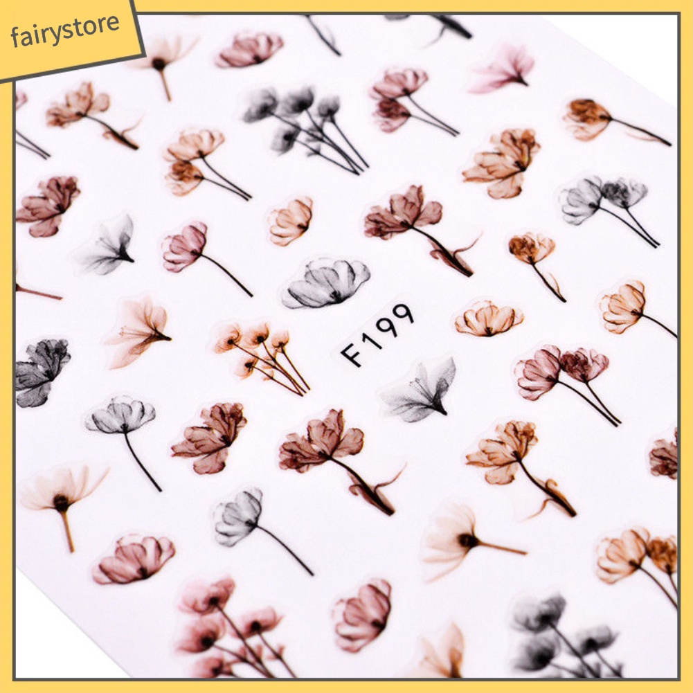 [Hàng mới về] Hình dán móng tay họa tiết hoa