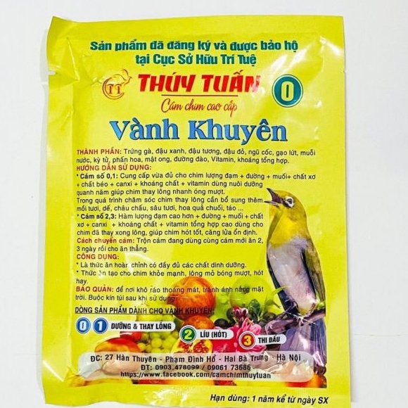 Cám chim khuyên Thúy Tuấn Số 0,1,2,3 cám ăn thức ăn cho chim cao cấp CC03